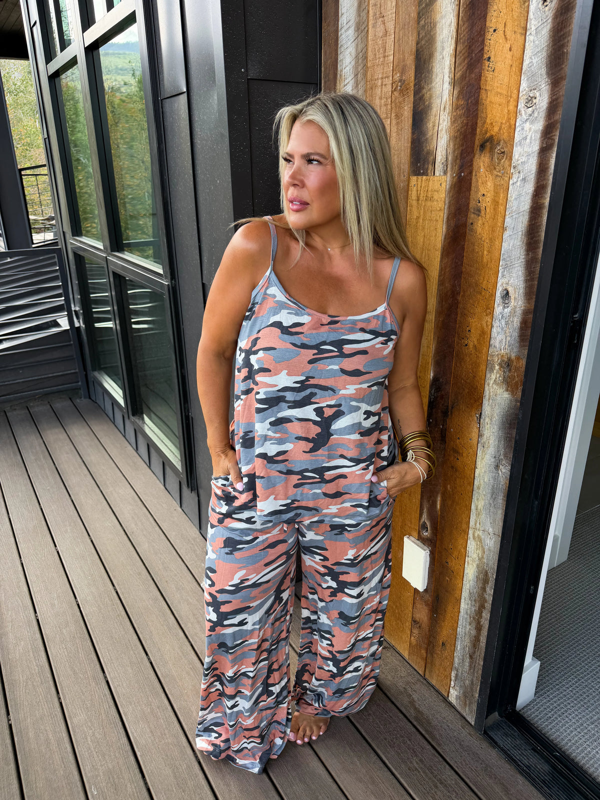 Camo Delilah Pant Sets by Blakeley Preorder